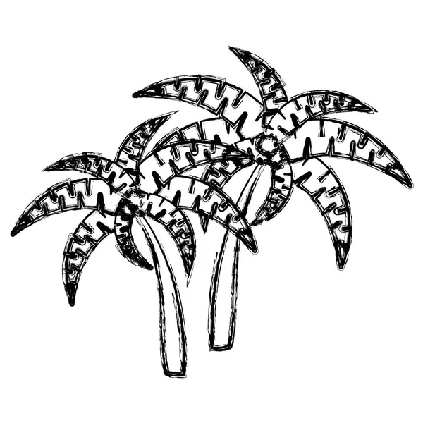 孤立したヤシの木の設計 — ストックベクタ