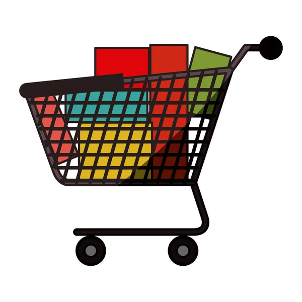 Geïsoleerde shopping cart ontwerp — Stockvector