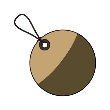 İzole asmak etiket tasarımı