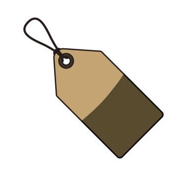 İzole asmak etiket tasarımı