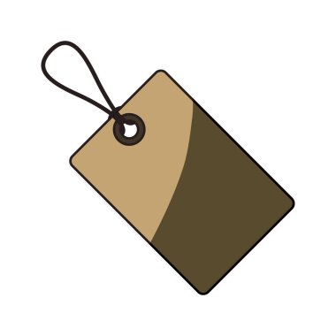 İzole asmak etiket tasarımı