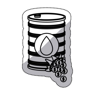 Benzin pompa ve madeni paralar tasarım