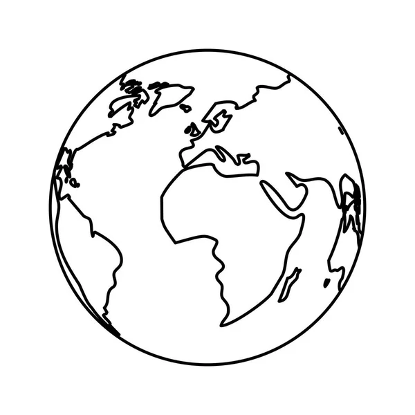 Projeto de esfera de planeta isolado — Vetor de Stock