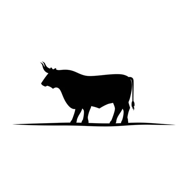 Toro aislado diseño animal — Vector de stock