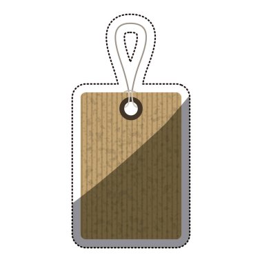 İzole kağıt asmak etiket tasarımı