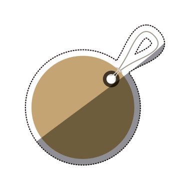 İzole kağıt asmak etiket tasarımı