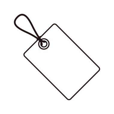 İzole asmak etiket tasarımı