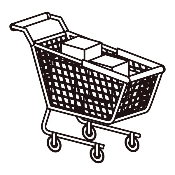 Izolované nákupní košík design — Stockový vektor