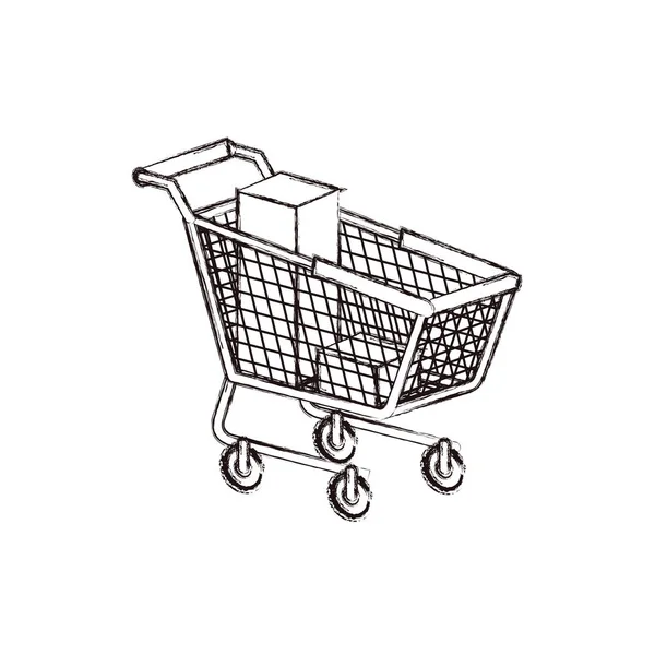 Geïsoleerde shopping cart ontwerp — Stockvector