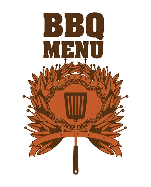 Menu barbecue isolato e design della steak house — Vettoriale Stock