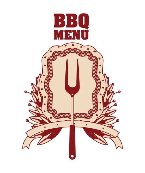 Izolované bbq menu a steak house design — Stockový vektor