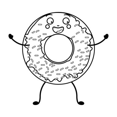 İzole bir şekilde dekore edilmiş çörek