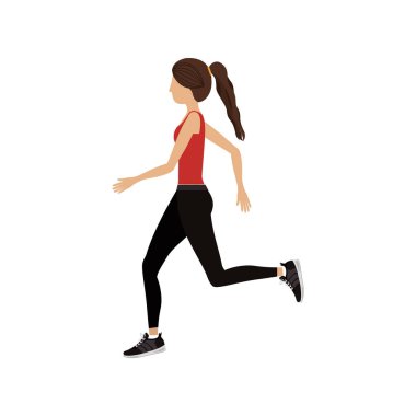 İzole kız egzersiz tasarım yapıyor