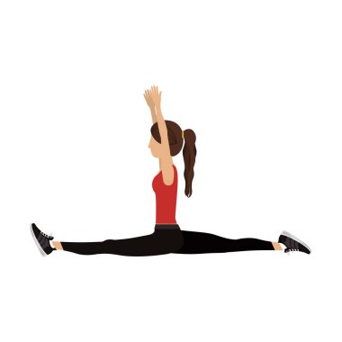 İzole kız egzersiz tasarım yapıyor