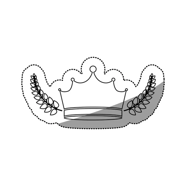 Diseño de corona y corona aisladas — Vector de stock