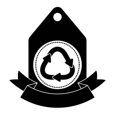 İzole geri dönüşüm işareti tasarım