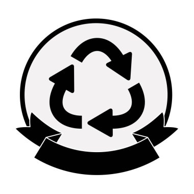 İzole geri dönüşüm işareti tasarım