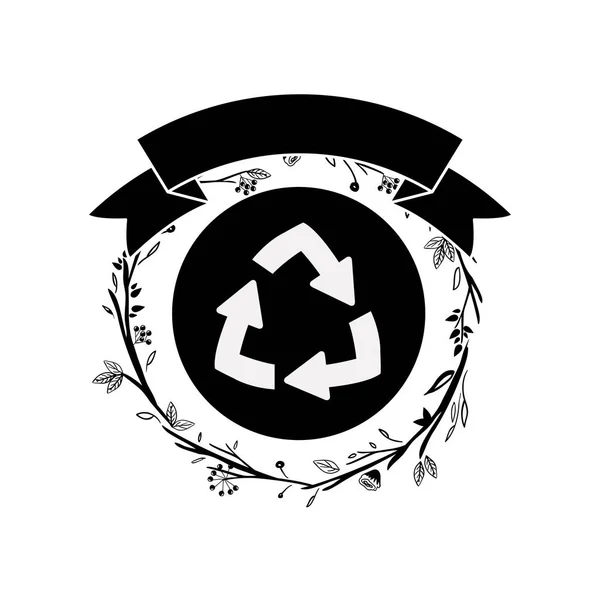 Isoliertes Recycling-Zeichen-Design — Stockvektor