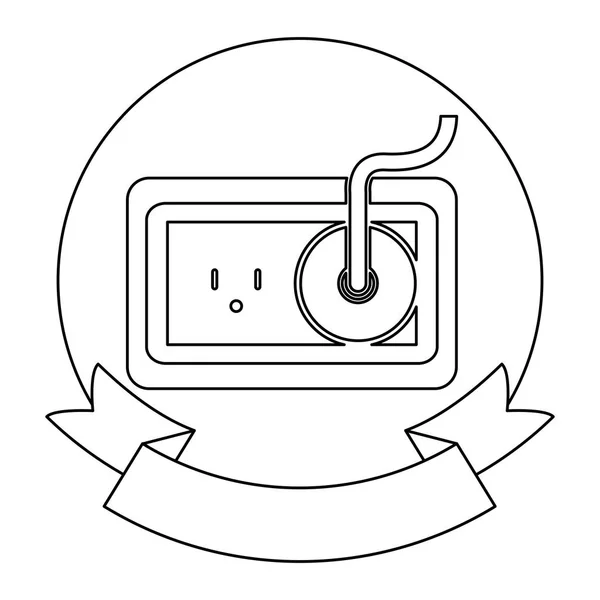 Isolierte Steckerkonstruktion — Stockvektor