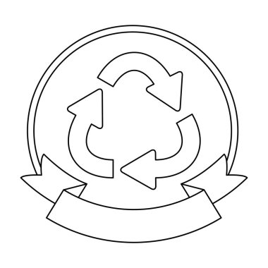 İzole geri dönüşüm işareti tasarım