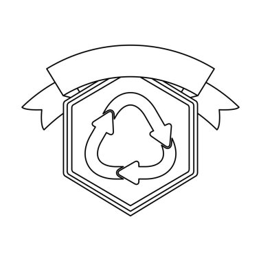 İzole geri dönüşüm işareti tasarım