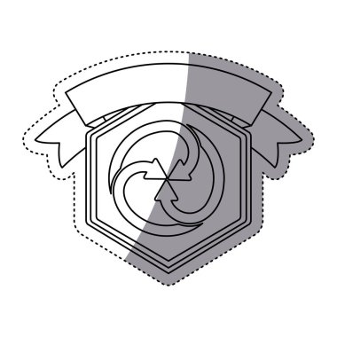 İzole geri dönüşüm işareti tasarım