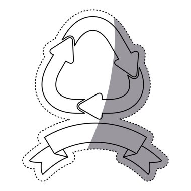 İzole geri dönüşüm işareti tasarım