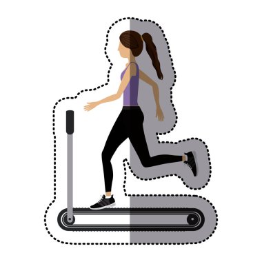 İzole kız egzersiz tasarım yapıyor