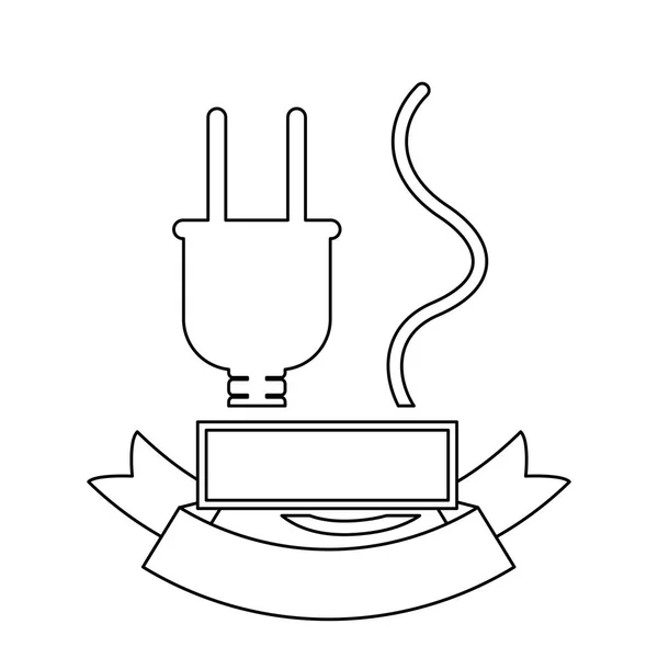 Ізольована plug дизайн — стоковий вектор