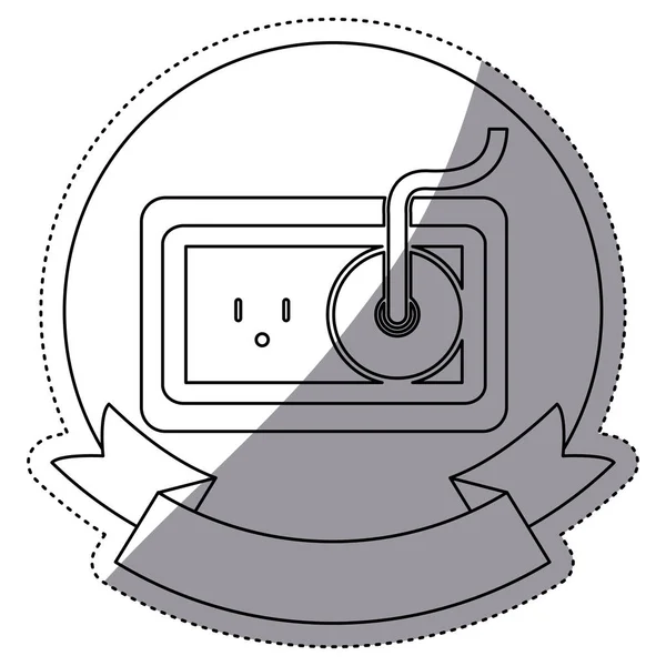 Isolierte Steckerkonstruktion — Stockvektor