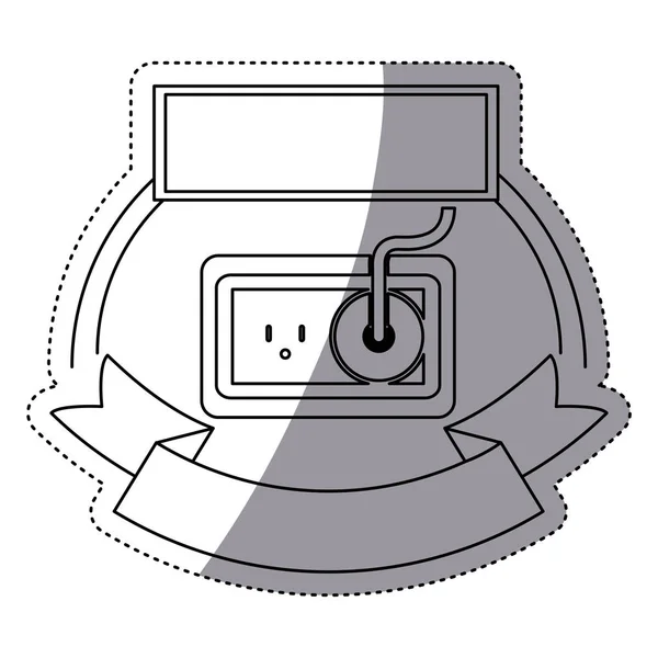 Isolierte Steckerkonstruktion — Stockvektor