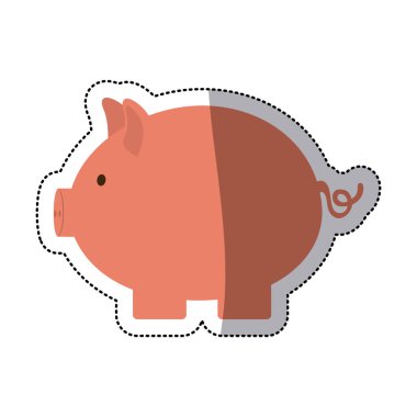 İzole domuz tasarım