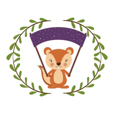 İzole sincap karikatür tasarım