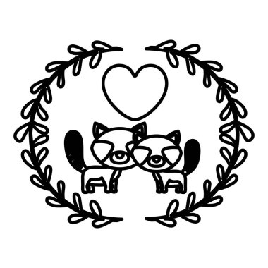 İzole Rakun karikatür tasarım