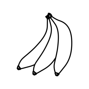 İzole muz meyve tasarım