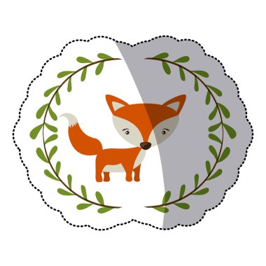 İzole fox karikatür tasarım