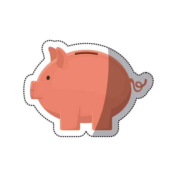 Geïsoleerde piggy ontwerp — Stockvector