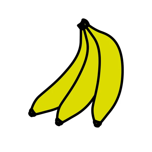 Banan na białym tle owoc projekt — Wektor stockowy