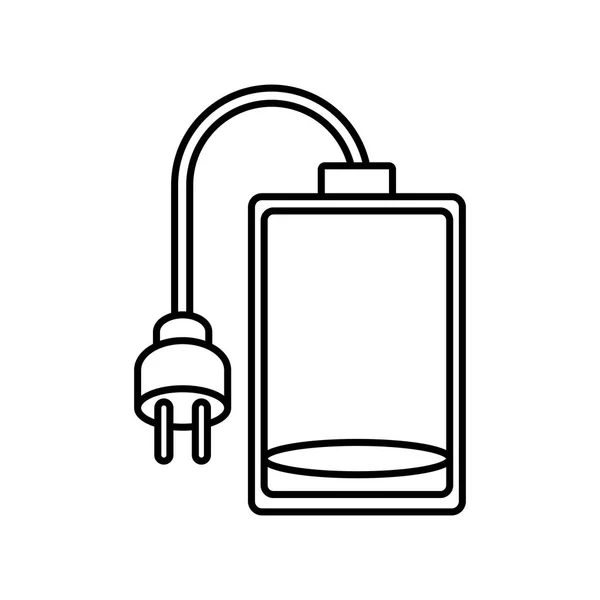 Isoliertes Batterie- und Steckerdesign — Stockvektor