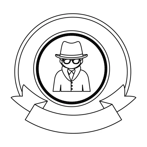 Diseño del sistema Hacker of Security — Vector de stock