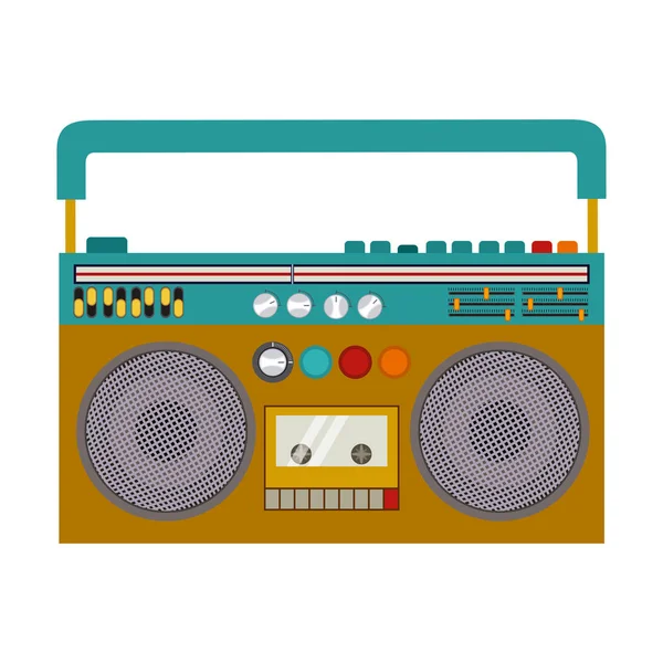 Isolated tape recorder design — Stock Vector