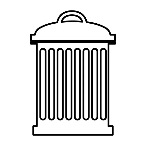Conception de poubelle isolée — Image vectorielle