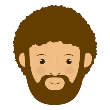 Sakal tasarım ile izole adam