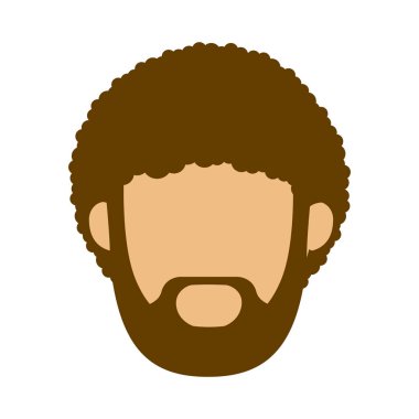 Sakal tasarım ile izole adam