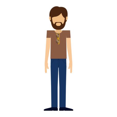 İzole hipster adam tasarım