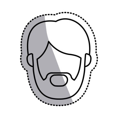 Sakal tasarım ile izole adam