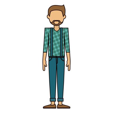 İzole hipster adam tasarım