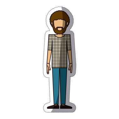 İzole hipster adam tasarım