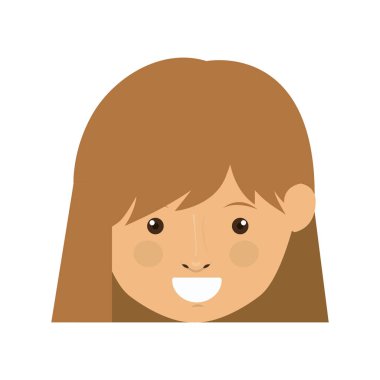 İzole kız baş tasarım