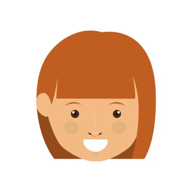 İzole kız baş tasarım